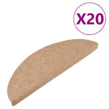 Vidaxl trapmatten zelfklevend 20 st 56x17x3 cm beige