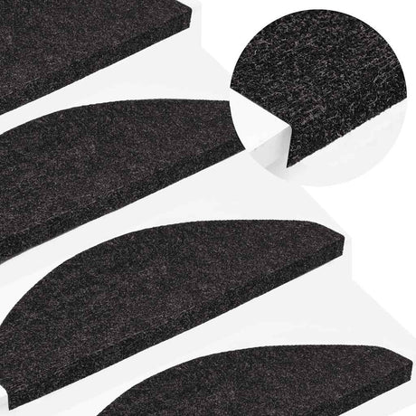 Vidaxl trapmatten zelfklevend 30 st 65x22,5x3,5 cm antraciet