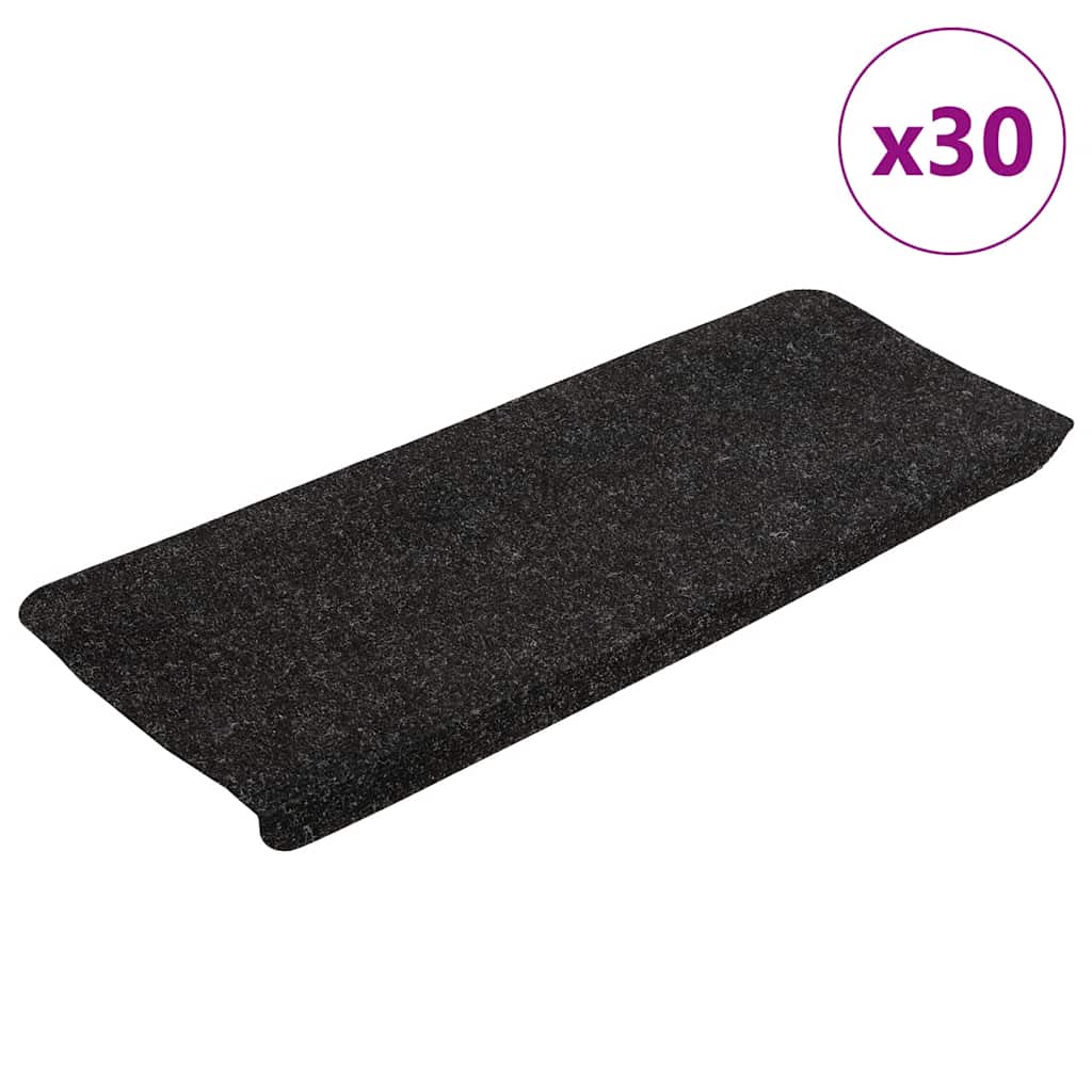 Vidaxl trapmatten zelfklevend 30 st 65x24,5x3,5 cm antraciet
