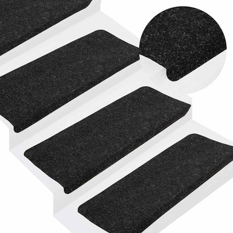 Vidaxl trapmatten zelfklevend 30 st 65x24,5x3,5 cm antraciet
