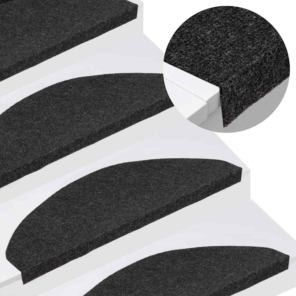 Vidaxl trapmatten zelfklevend 20 st 65x22,5x3,5 cm zwart