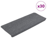 Vidaxl trapmatten zelfklevend 30 st 65x24,5x3,5 cm grijs
