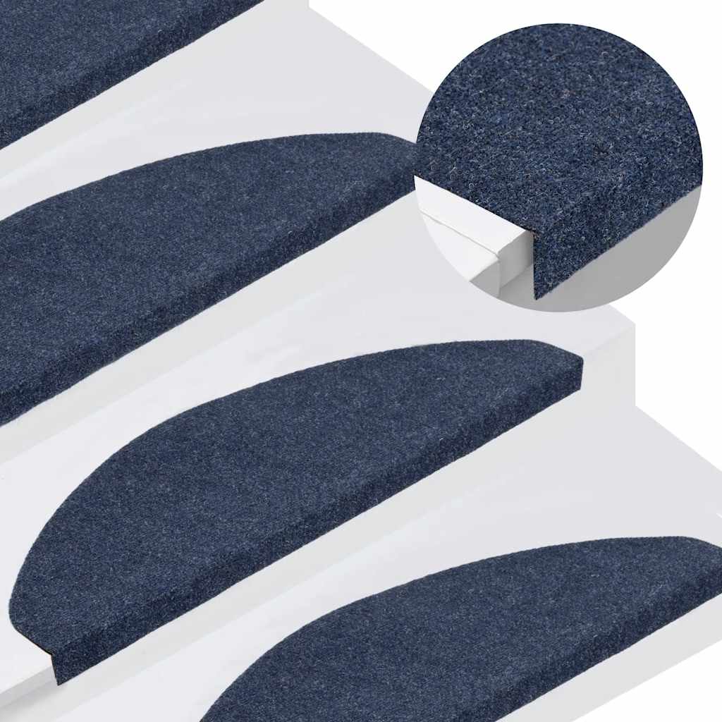 Vidaxl trapmatten zelfklevend 30 st 65x22,5x3,5 cm blauw