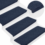 Vidaxl trapmatten zelfklevend 30 st 65x24,5x3,5 cm blauw