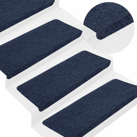 Vidaxl trapmatten zelfklevend 30 st 65x24,5x3,5 cm blauw