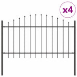 Vidaxl tuinhek 4 pcs grijs 170 x 140 cm gepoedercoat staal
