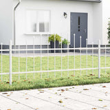 Vidaxl tuinhek 2 pcs wit 170 x 140 cm gepoedercoat staal