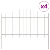 Vidaxl tuinhek 4 pcs wit 170 x 140 cm gepoedercoat staal