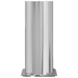 Vidaxl schouwkop verlenging zilver 31 x 31 x 50 cm roestvrij staal