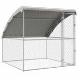 Vidaxl hondenhok met opslag zilver 2 x 2 x 2 m gegalvaniseerd staal