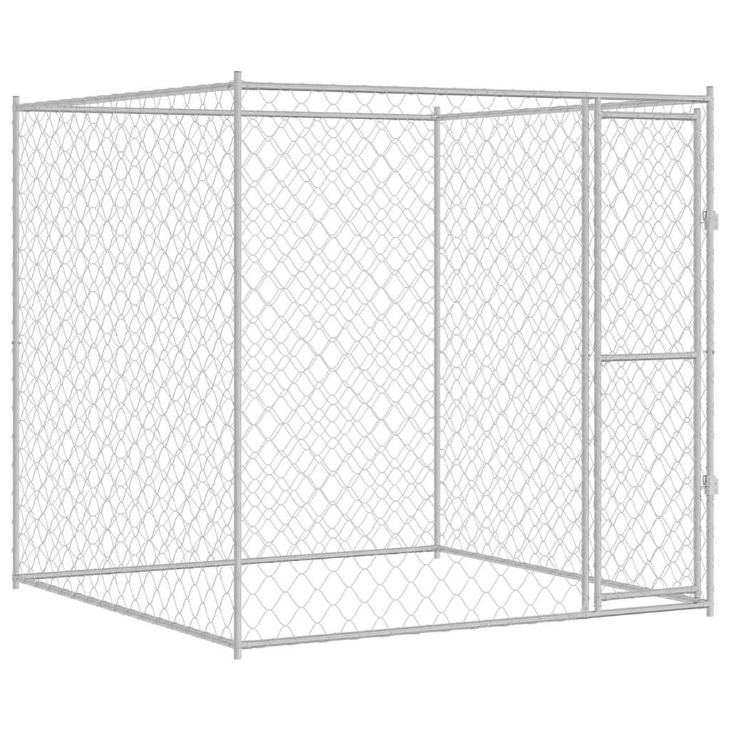 Vidaxl hondenbench zilver 200 x 200 x 200 cm gegalvaniseerd staal