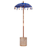 Vidaxl balinese parasol met basis blauw 95 x 95 x 260 cm