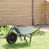 Vidaxl kruiwagen zilver en zwart 141 x 60 x 57 cm staal