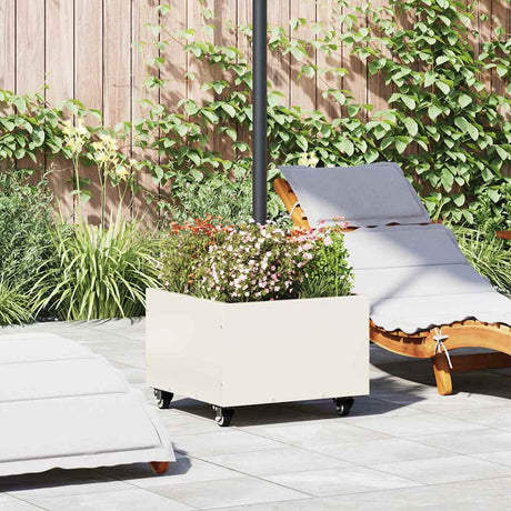 Vidaxl parasolvoet wit 45 x 45 x 45 cm staal