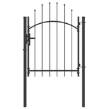 Vidaxl tuinpoort met slot grijs 100 x 100 cm staal