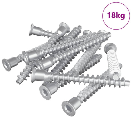 Vidaxl bevestigingsschroeven 2100 pcs zilver metaal