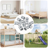 Vidaxl meubel barrelmoer 3462 pcs verzinkt m6 x 13 mm ijzer