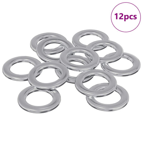 Vidaxl washers 12 pcs zilver 10 x 10 x 0,8 mm ijzer