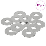 Vidaxl washers 12 pcs zilver 12 x 12 x 1,2 cm ijzer