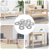 Vidaxl washers 12 pcs zilver 16 x 16 x 1,5 cm ijzer