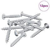 Vidaxl bout 12 pcs zilver 9,8 x 35 mm ijzer