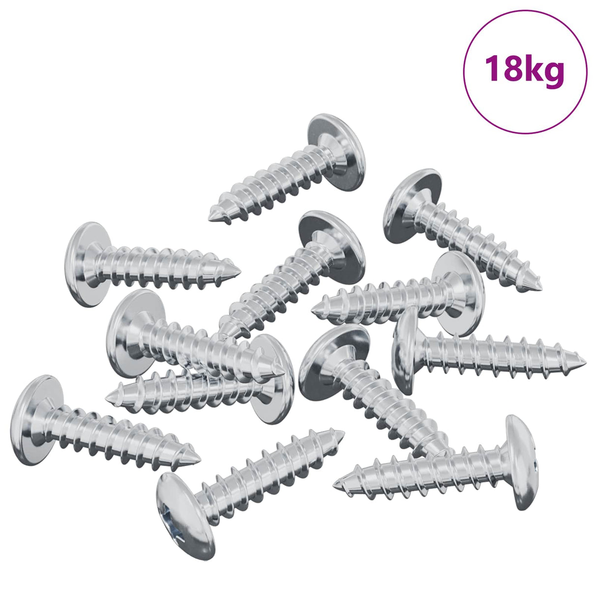 Vidaxl bout 13636 pcs zilver m4 x 16 mm staal