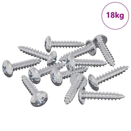 Vidaxl houten schroeven 10976 pcs zilver staal