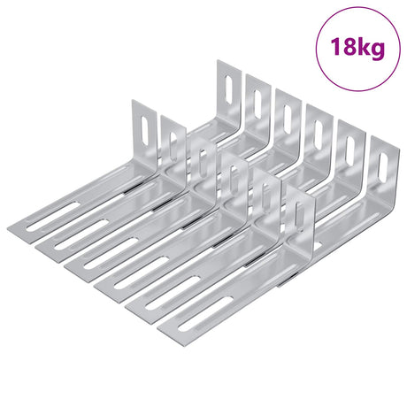 Vidaxl anti tip beugel effen 1268 pcs zilver ijzer