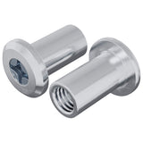 Vidaxl slotmoer 2 pcs zilver m6 x 15 mm staal