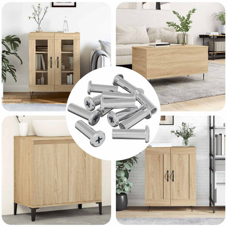 Vidaxl slotmoer 2857 pcs zilver staal