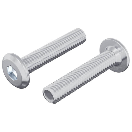 Vidaxl slotschroef effen 2 pcs zilver m6 x 30 mm staal