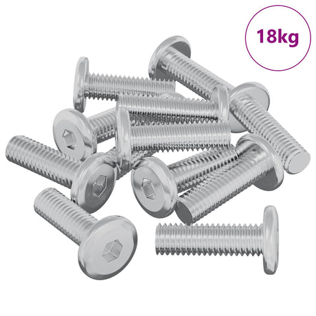 Vidaxl bout 1593 pcs zilver 8 x 25 mm staal