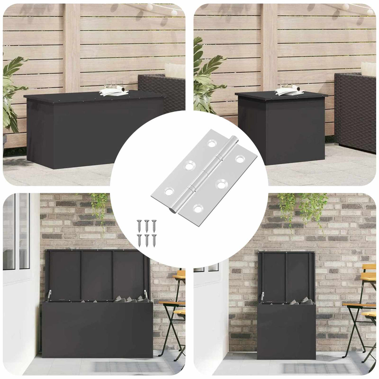 Vidaxl scharnier effen 899 pcs zilver 58 x 35 x 1 mm staal