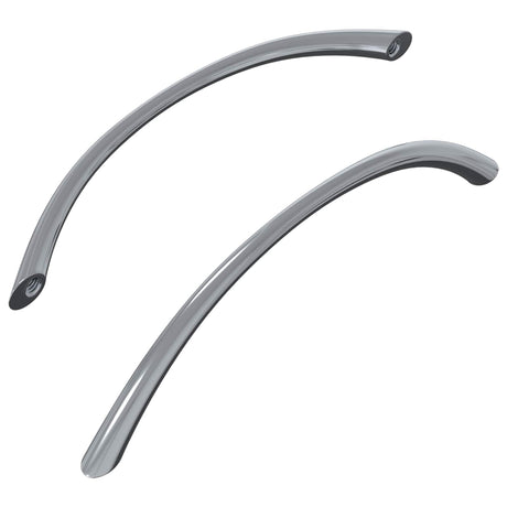 Vidaxl handvat 2 pcs zilver 107 x 3.6 x 23 mm roestvrij staal