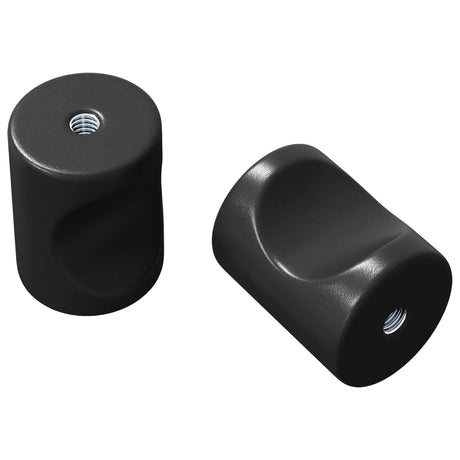 Vidaxl kastknop 2 pcs zwart 18 x 23 mm ijzer