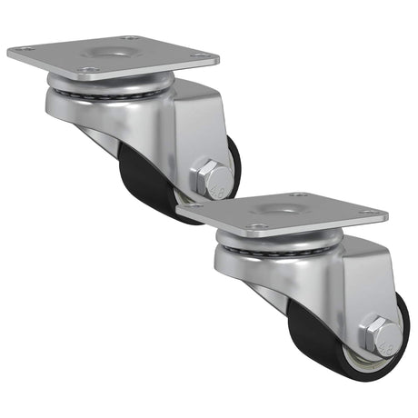 Vidaxl caster 2 pcs zilver 44,1 x 44,1 x 1,95 mm nylon