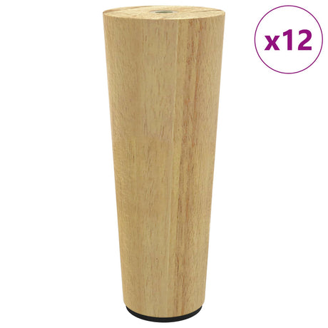 Vidaxl meubelpoten 12 pcs bruin ø 44 x 100 mm massief eucalyptus hout