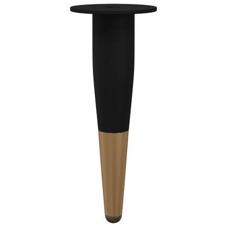Vidaxl meubelpoten 2 pcs zwart en goud ø 40 x 98 mm ijzer