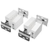 Vidaxl kast hangbeugel 2 pcs wit 70 x 48 x 19 mm ijzer en plastic