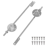 Vidaxl deksel ondersteunend scharnier 2 pcs zilver 194 x 36 x 18 mm