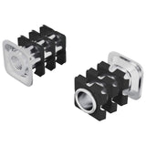 Vidaxl draadbuis invoeg 2 pcs zwart en zilver 15,8 x 15,8 x 22,5 mm