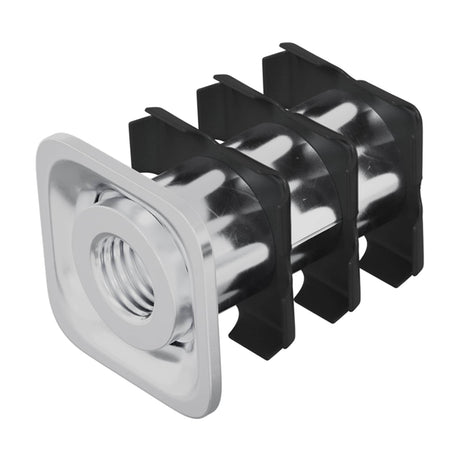 Vidaxl draadbuis invoeg 12 pcs zwart en zilver 15,8 x 15,8 x 22,5 mm