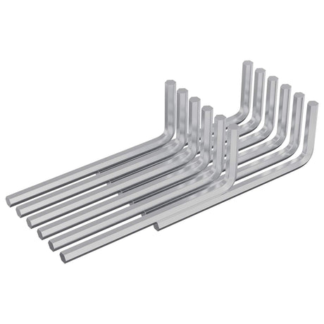 Vidaxl zeskantsleutel 12 pcs zilver 32 x 86 mm staal