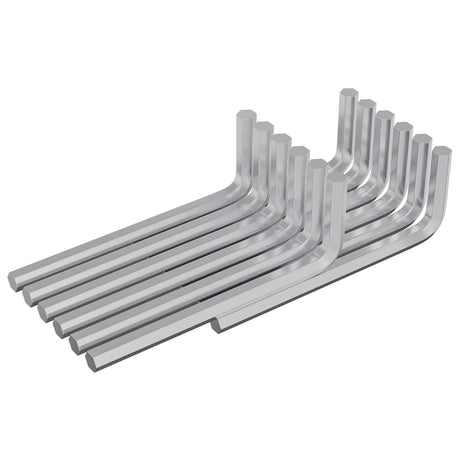 Vidaxl zeskantsleutel 12 pcs zilver 32 x 86 mm staal