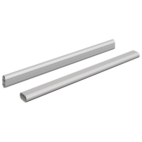 Vidaxl kaststaaf 2 pcs zilver 764 x 15 x 29 mm aluminium legering
