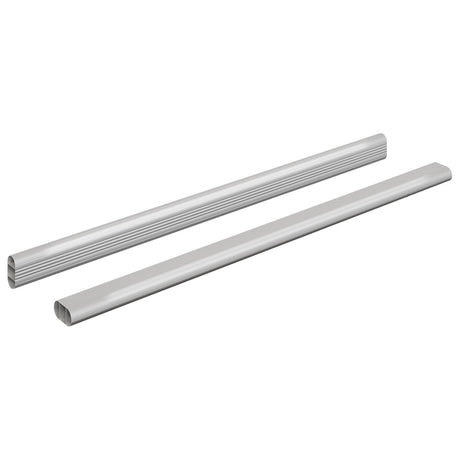 Vidaxl kaststaaf 2 pcs zilver 764 x 15 x 29 mm aluminium legering