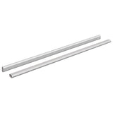 Vidaxl kaststaaf 2 pcs zilver 764 x 15 x 29 mm aluminium legering