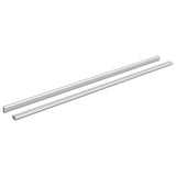 Vidaxl kaststaaf 2 pcs zilver 764 x 15 x 29 mm aluminium legering
