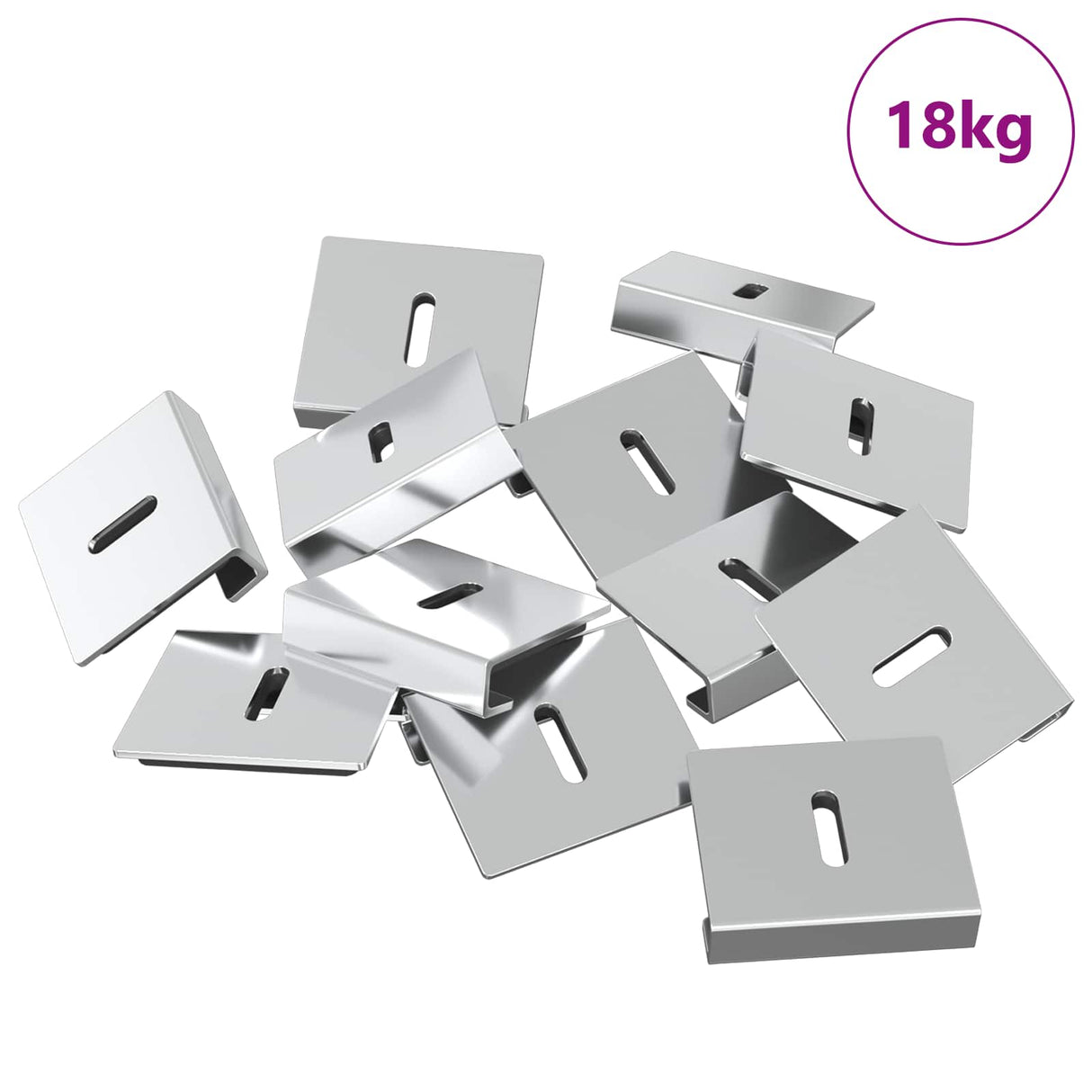 Vidaxl spiegel bevestigingsbeugel 340 pcs nikkel 35 x 30 x 8,3 mm