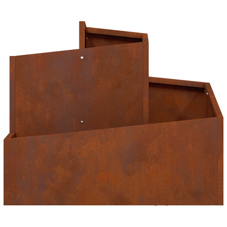 Vidaxl tuin bloempot bruin 60 x 60 x 50 cm cortenstaal
